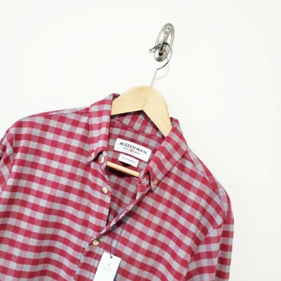 Mizzen+Main NWT Check Flannel Medium Standard Fit - Picture 3 of 3